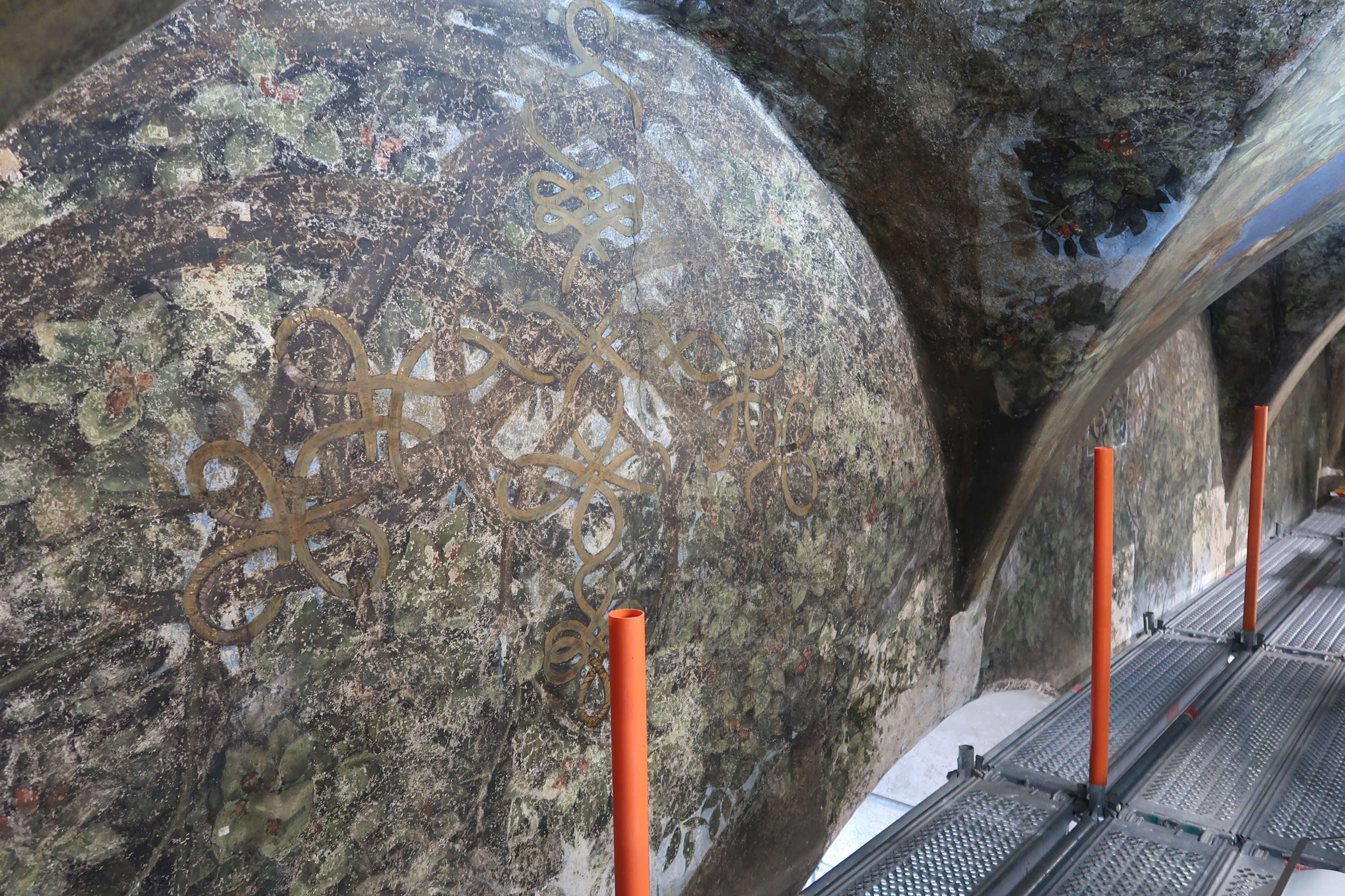 Sui ponteggi della Sala delle Asse: il cantiere di Leonardo da Vinci apre al pubblico