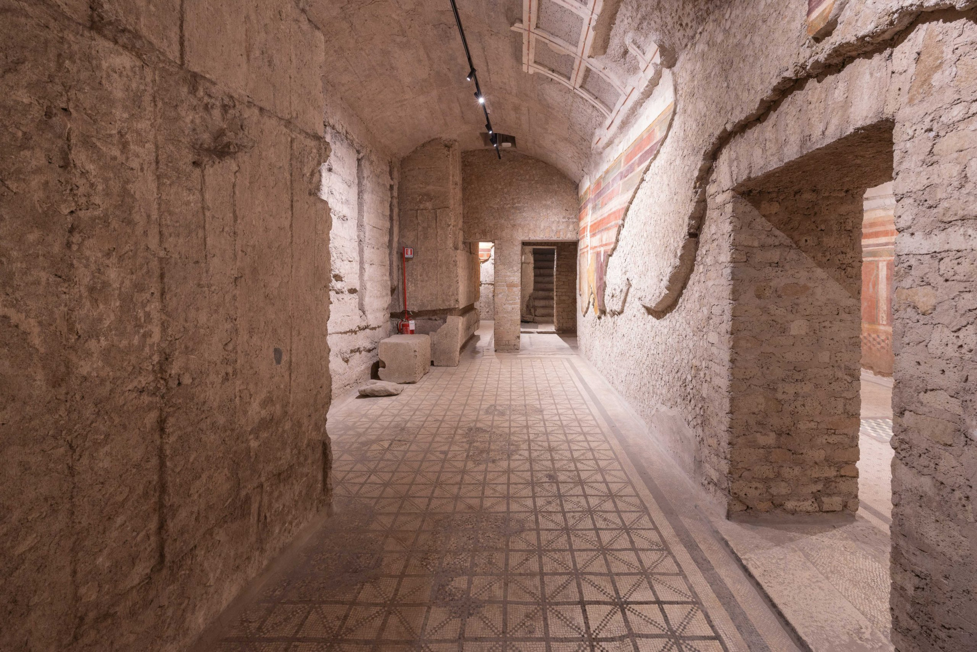 斗兽场考古公园，狮鹫之家。入口区全景。照片：Simona Murrone