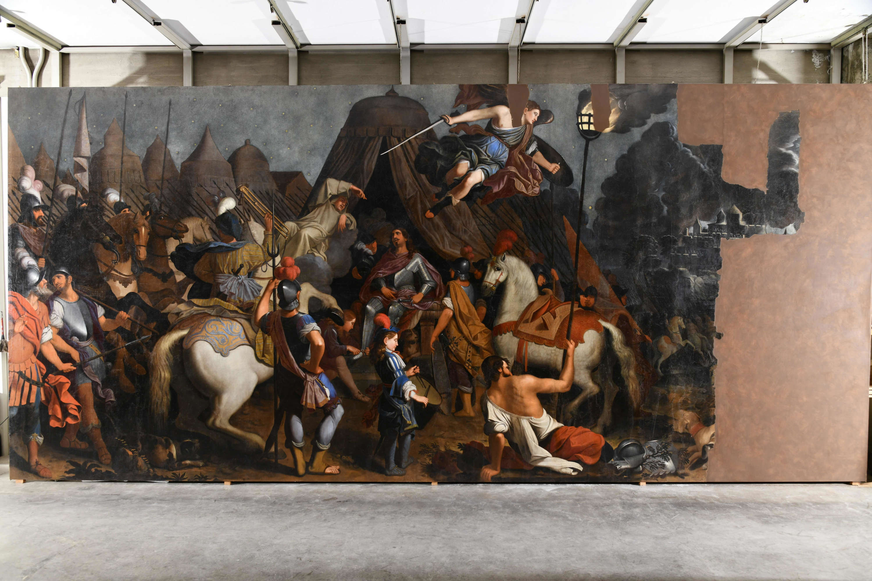 Ferrara, la tela seicentesca di Avanzi torna alla Certosa dopo 80 anni. E si rivede Sgarbi in pubblico