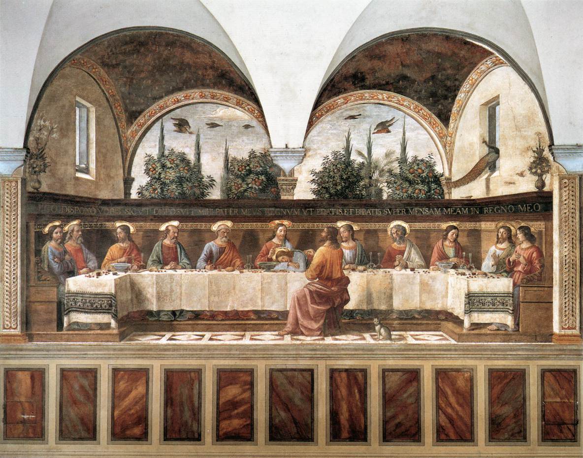 Domenico Ghirlandaio, Das Abendmahl von San Marco (1480; Fresko, 400 × 800 cm; Florenz, Museo Nazionale di San Marco)
