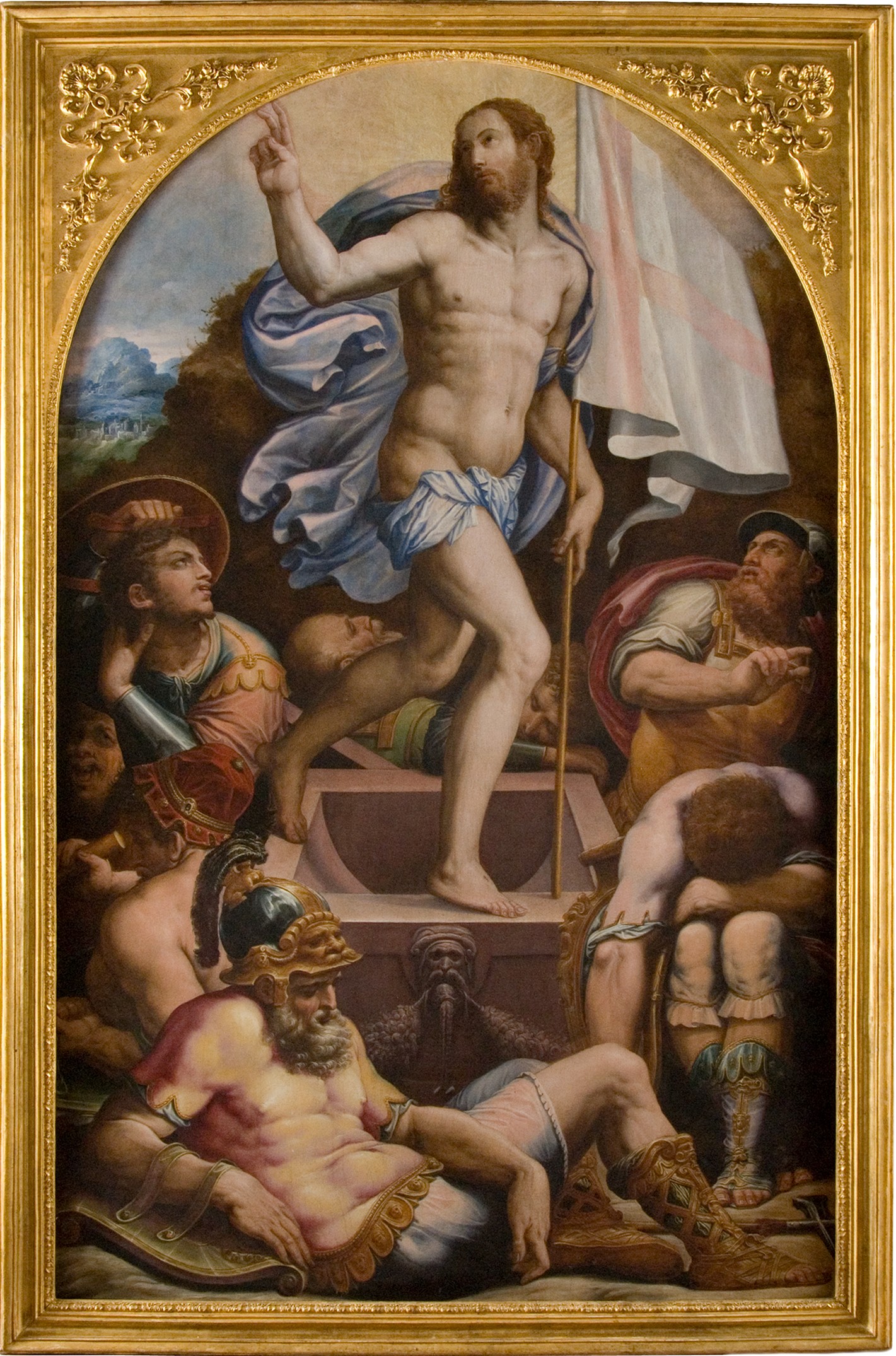 Giorgio Vasari, Auferstehung Christi (1550; Öl auf Tafel, 233 x 156 cm; Siena, Pinacoteca Nazionale) Foto mit freundlicher Genehmigung der Nationalmuseen von Siena