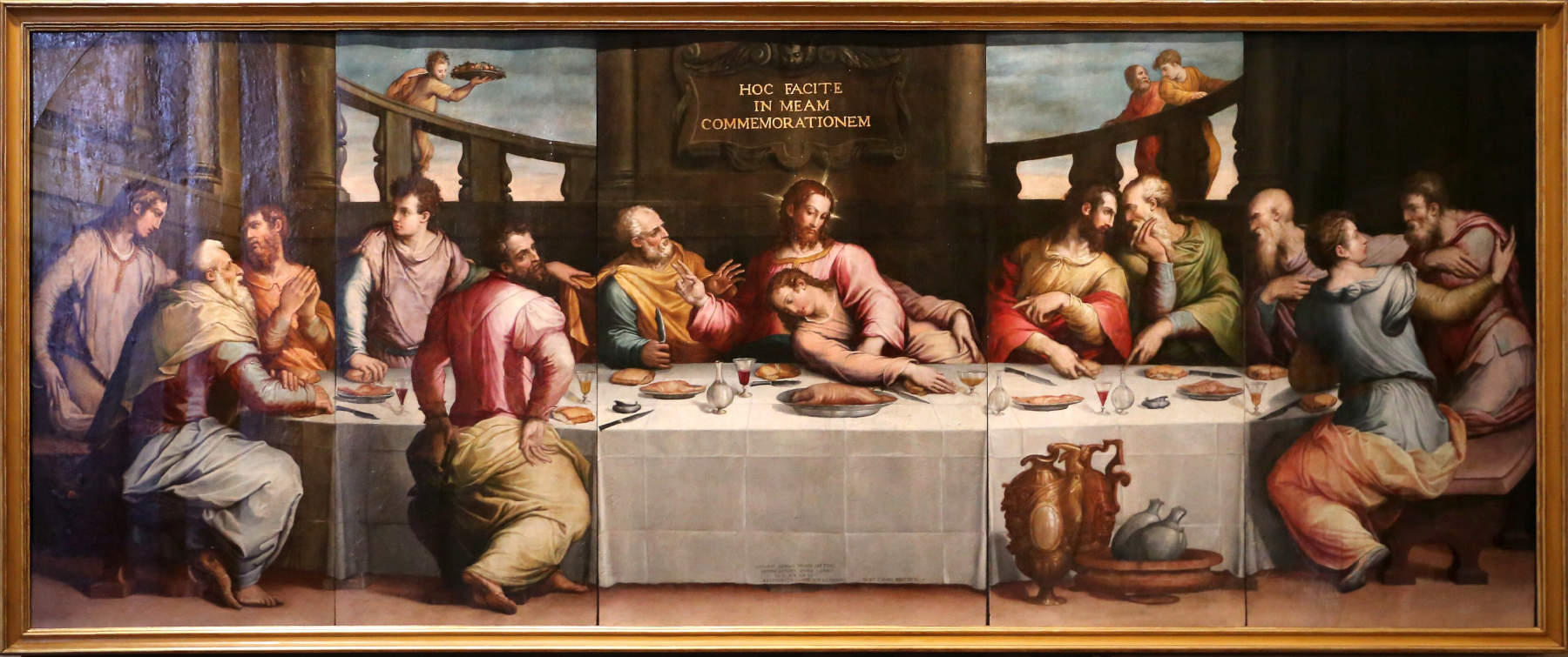 Giorgio Vasari, Das letzte Abendmahl (1546–1547; Öl auf Holz, 262 × 660 cm; Florenz, Museo di Santa Croce). Foto: Wikimedia Commons | Sailko, Eigenes Werk – Creative Commons Attribution 3.0 Unported-Lizenz.