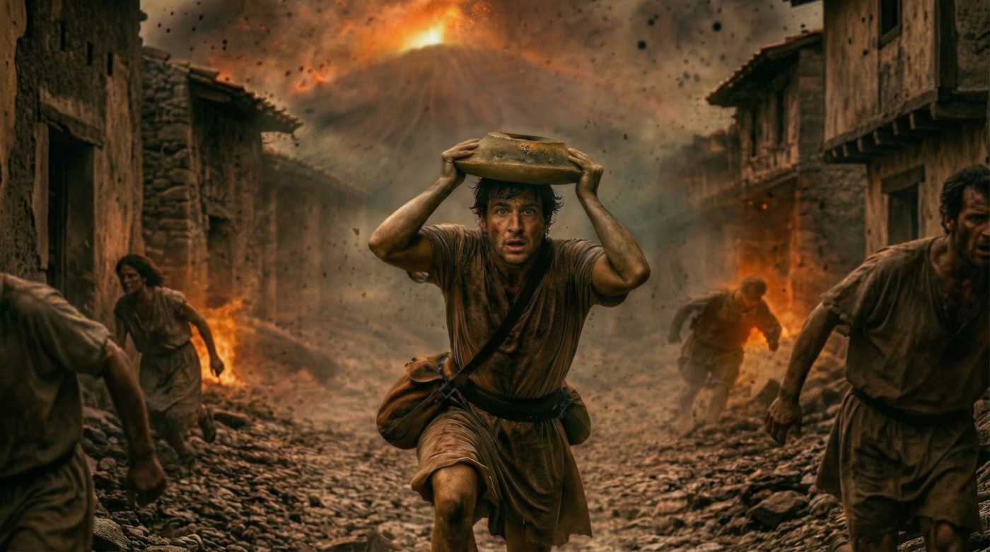 Pompei, per la prima volta ricostruita con intelligenza artificiale la fuga di una vittima dell'eruzione