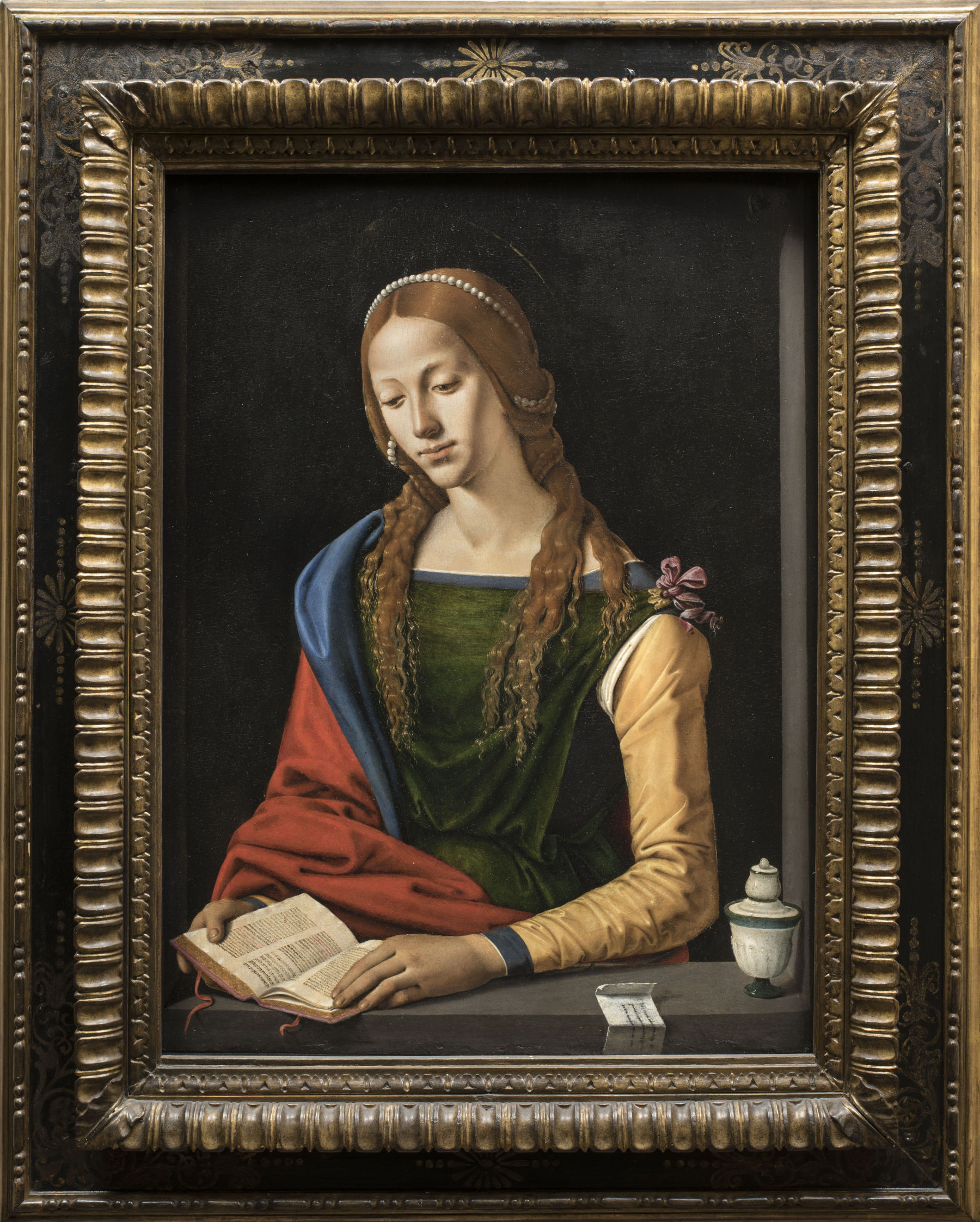 Piero di Cosimo, Heilige Maria Magdalena (1490-1492; Tempera und Öl auf Tafel; Rom, Gallerie Nazionali d'Arte Antica)