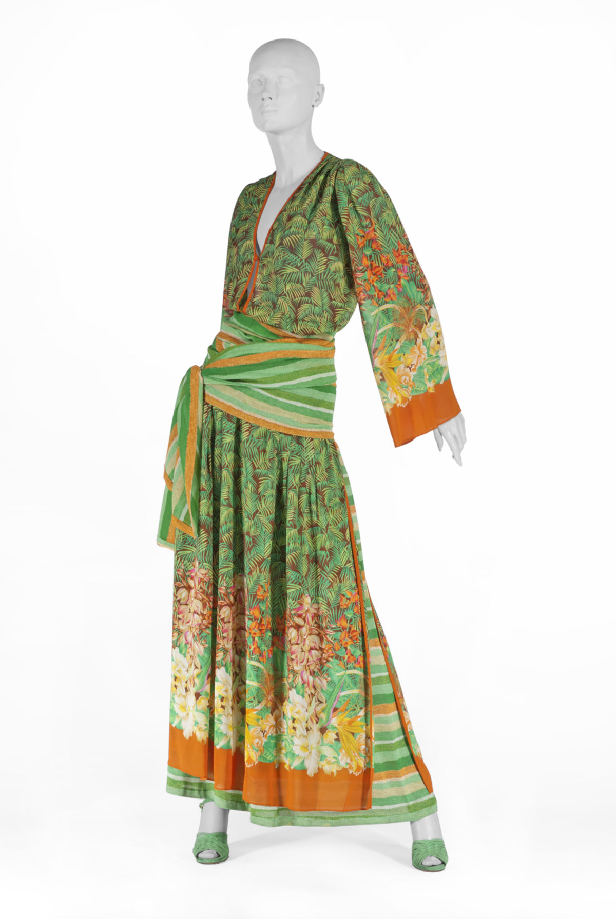 Pino Lancetti, Vestido femenino estampado (1976; Colección de Enrico Quinto y Paolo Tinarelli)