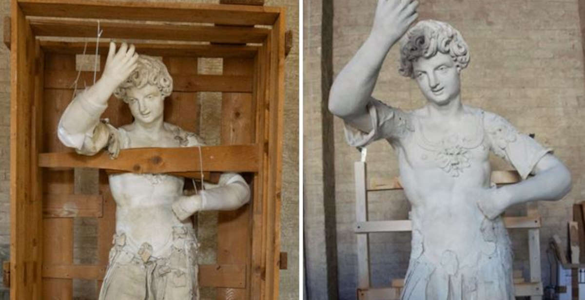 Parma, restaurate sei sculture del Teatro Farnese alla Pilotta