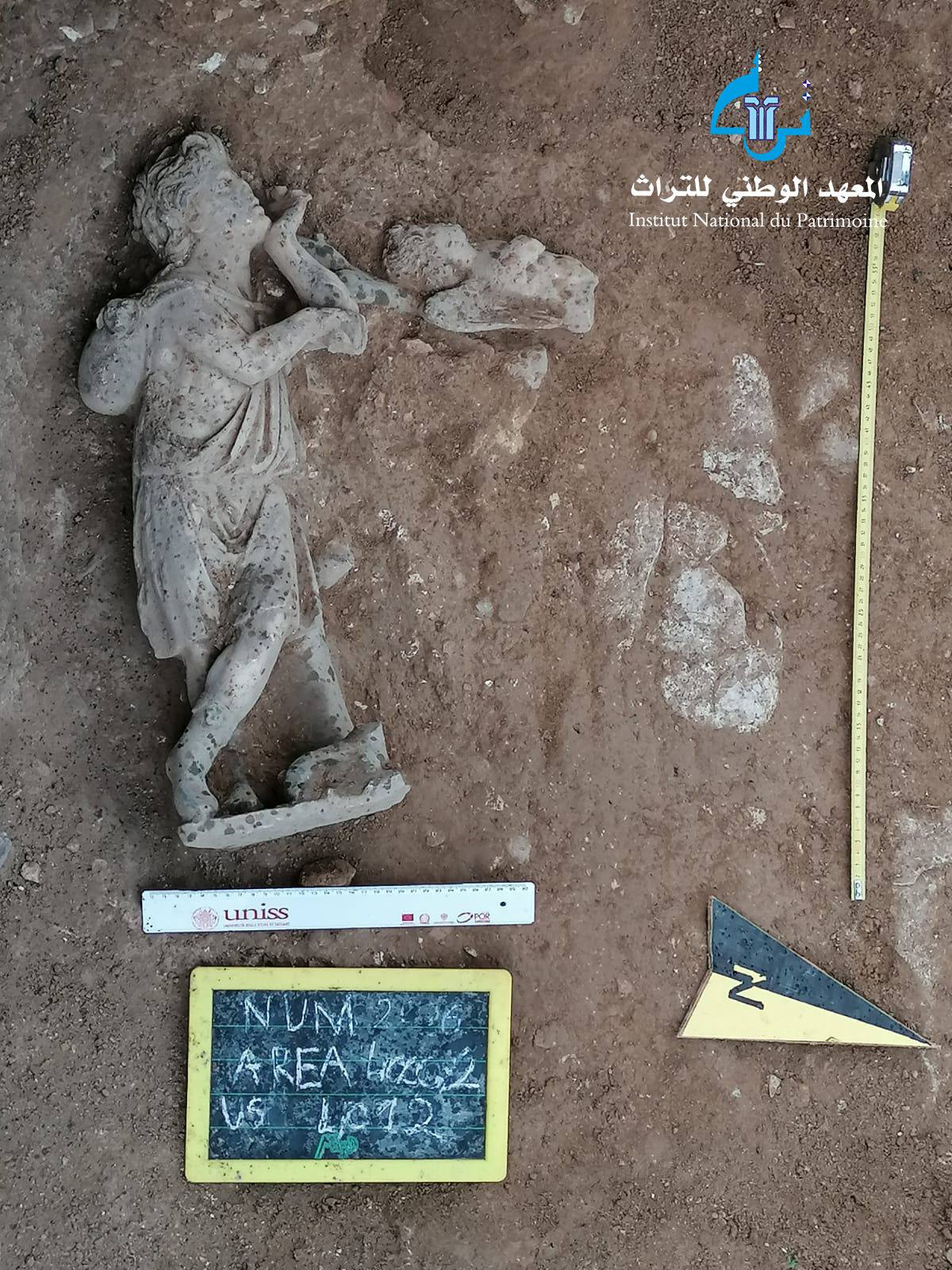 The Roman statue found in Henchir Matriya, Tunisia. Photo: Institut National du Patrimoine