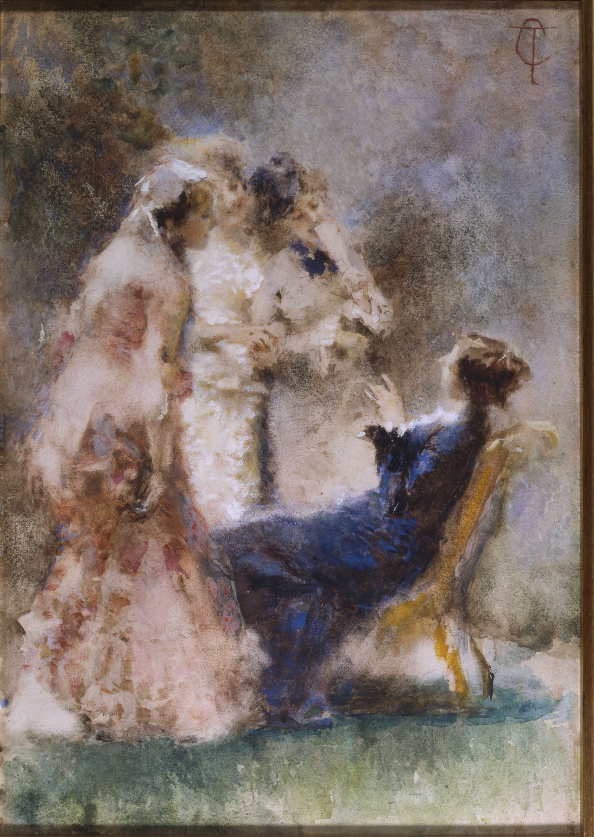 Tranquillo Cremona, *High-Life* (1876–1877; Milan, Department of Drawings, Castello Sforzesco) &copy; City of Milan