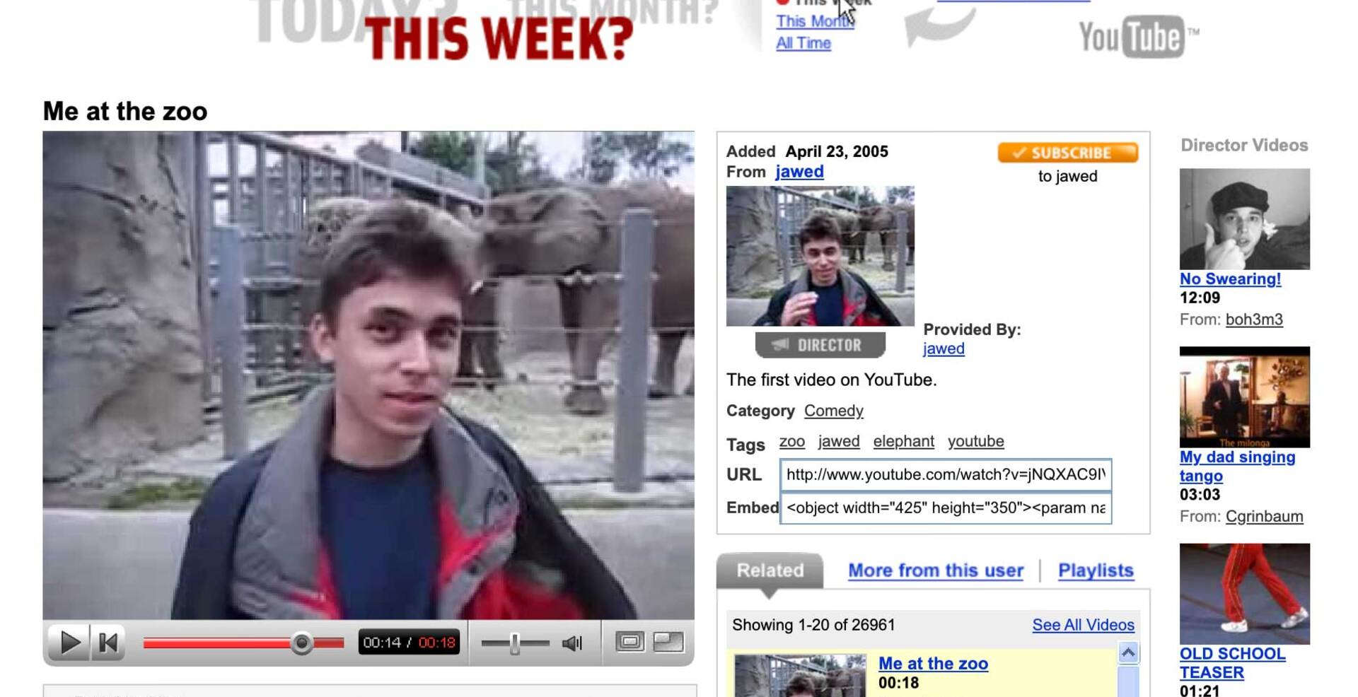 Londra, il Victoria & Albert Museum acquisisce ed espone il primo video YouTube della storia