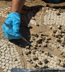 In Agrigento, the restoration of the Bouleuterion mosaics is taking place at a site open to the public