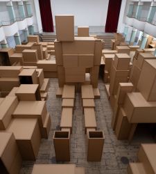 Inside "Innercity," the anthropomorphic labyrinth through which Antony Gormley reinvents sculpture