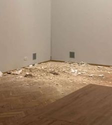 Damaged by Russian raids the National Art Museum of Ukraine in Kyiv