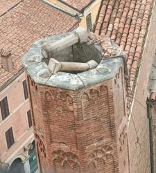 Cremona: Damage to the Cathedral and the Civic Tower After the Storm
