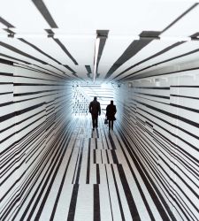 Trent, talks around Esther Stocker's underpass.