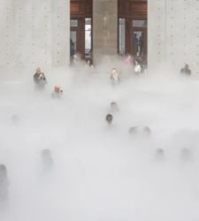 Fujiko Nakaya transforms Paris' Bourse de Commerce Rotunda with one of her mist sculptures