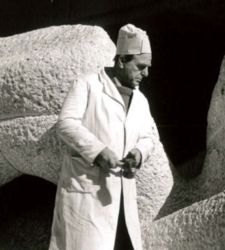 Henry Moore on display at the Guadagnucci Museum in Massa to mark the 40th anniversary of his death