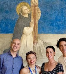 Katy Perry and Justin Trudeau on a private visit to the Museum of San Marco in Florence