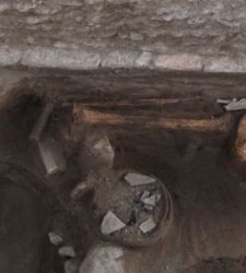 Mexiko, ein toltekischer Altar mit menschlichen &Uuml;berresten, entdeckt in der N&auml;he der arch&auml;ologischen St&auml;tte von Tula