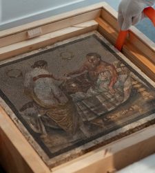 True provenance of mosaic with erotic scene delivered in 2025 to Pompeii discovered 