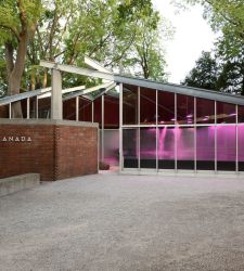 A meditative space in the making at the Canada Pavilion: starring a particular variety of water lily