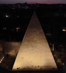 The Pyramid of Cestius reopens after three years with new lighting