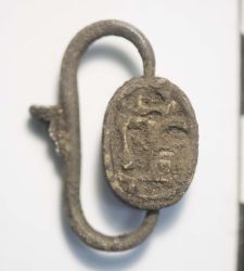 Sardinia, scarab found in the Ruinas nuraghe in Arzana, probably related to ancient Phoenicia 