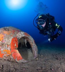 A Roman dolium and a possible shipwreck have been discovered on the seabed off the coast of Elba Island